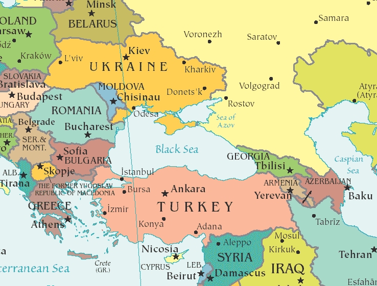 Caucasus map
