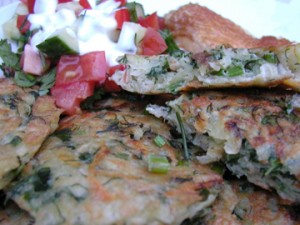 Kartof kukusu - Potato and herb omelette