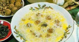 Khamrashi - Noodle broth with meatballs