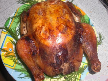Toyug ləvəngi - Roast chicken with walnut stuffing